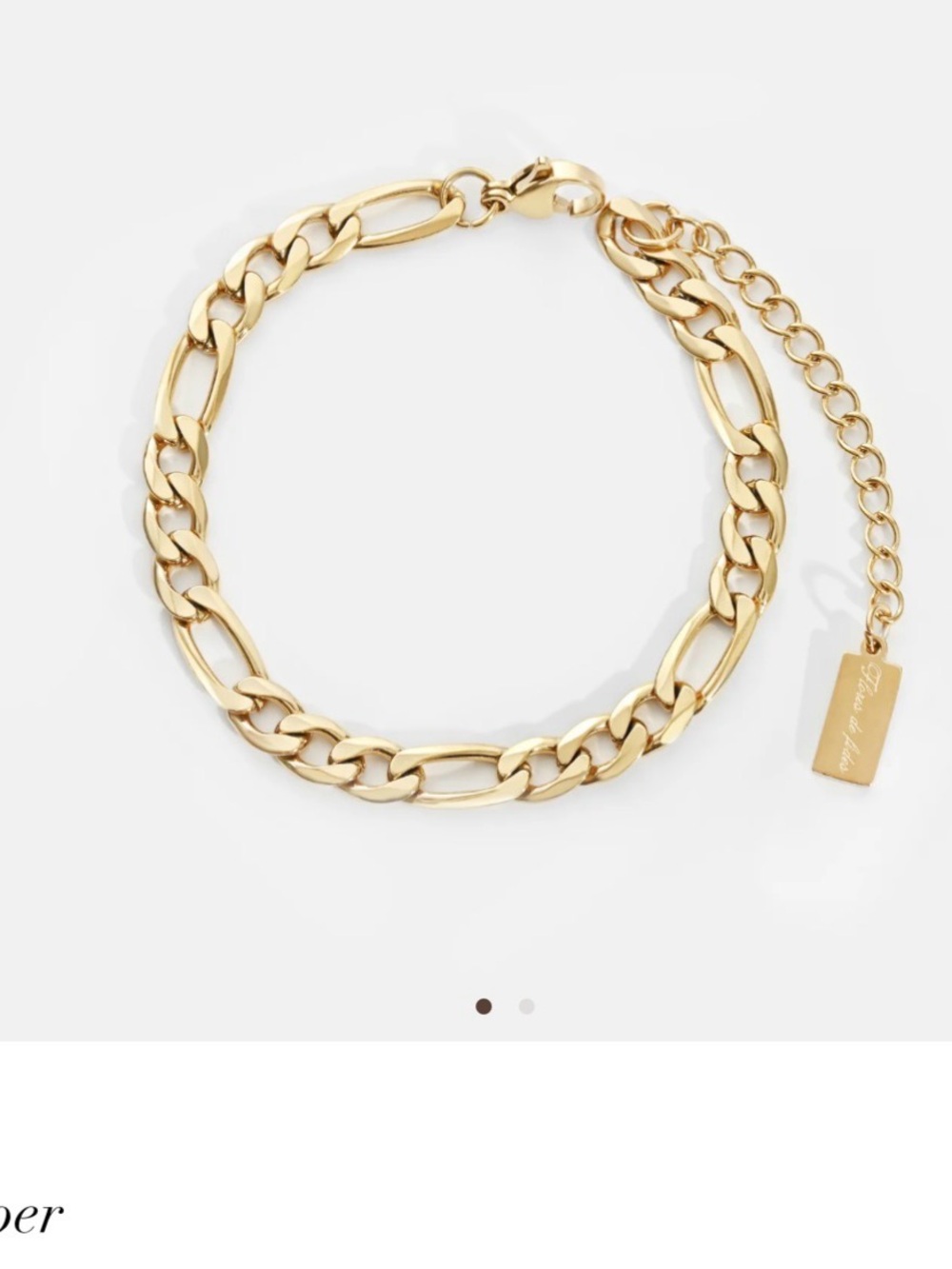 Polished Gold Link Chain Bracelet with Extender
